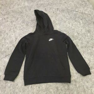 Nike Boy's Club Hoodie Black Sweatshirt Size Medium